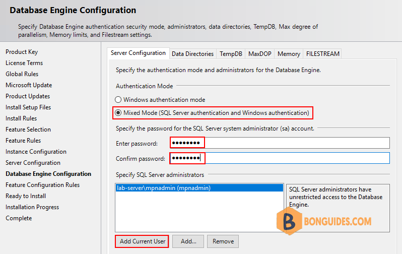 How to install Microsoft SQL Server in Windows Server