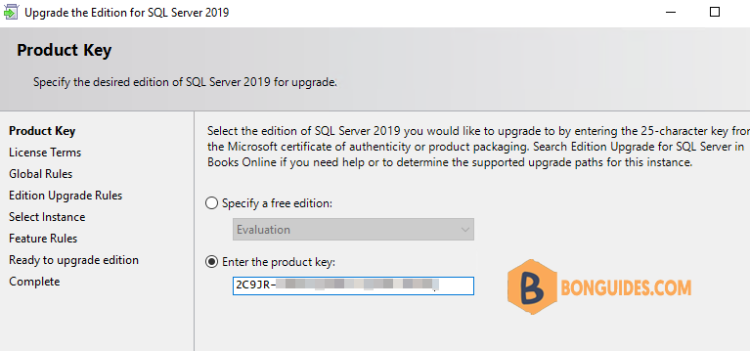 How to Change Product Key for SQL Server