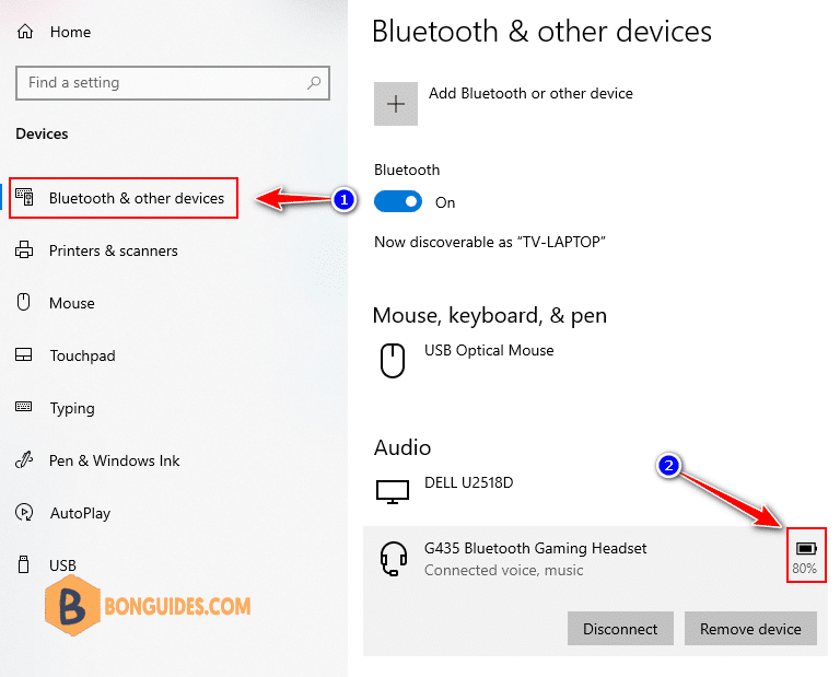 How to Check Bluetooth Devices, Bluetooth Headphones Battery Life in