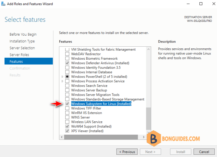 How to Install WSL on Windows Server 2019