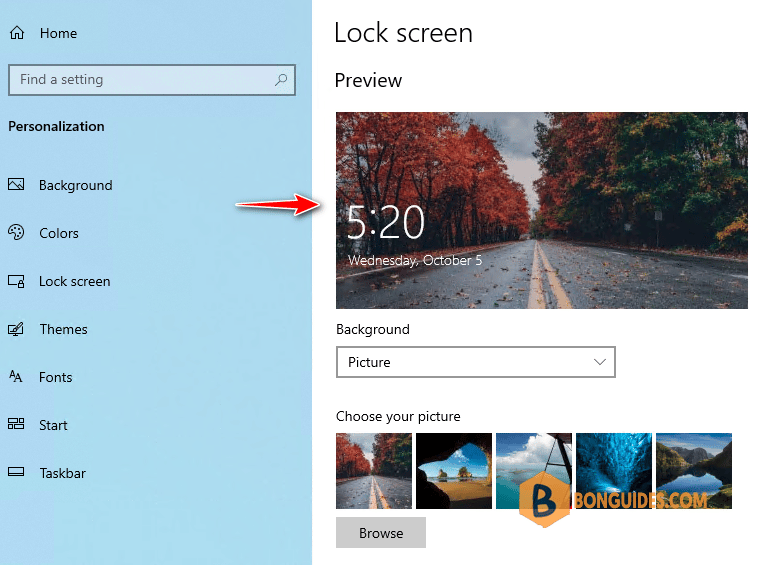 How To Add Or Change The Lock Screen Background In Windows 10 BonGuides How To Add Or Change The Lock Screen Background In Windows 10 BonGuides