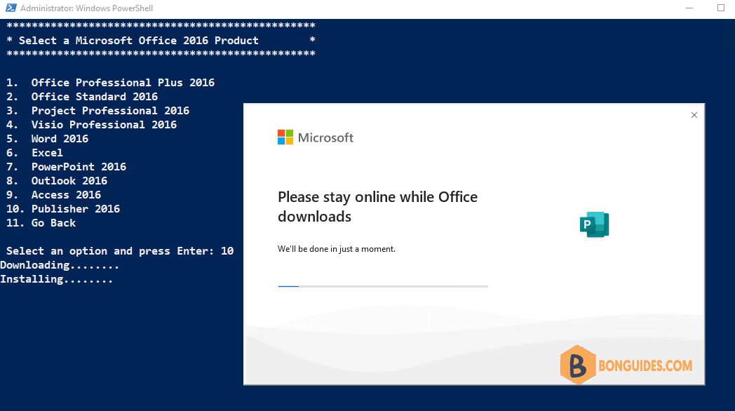 How to Download and Install Publisher 2016 Using PowerShell
