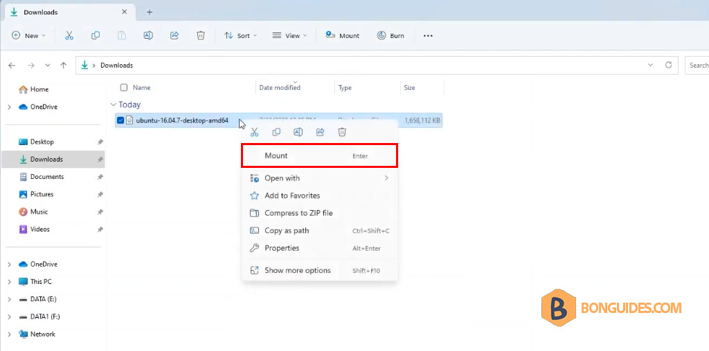 How to Fix Missing Mount Option in Right Click Menu in Windows