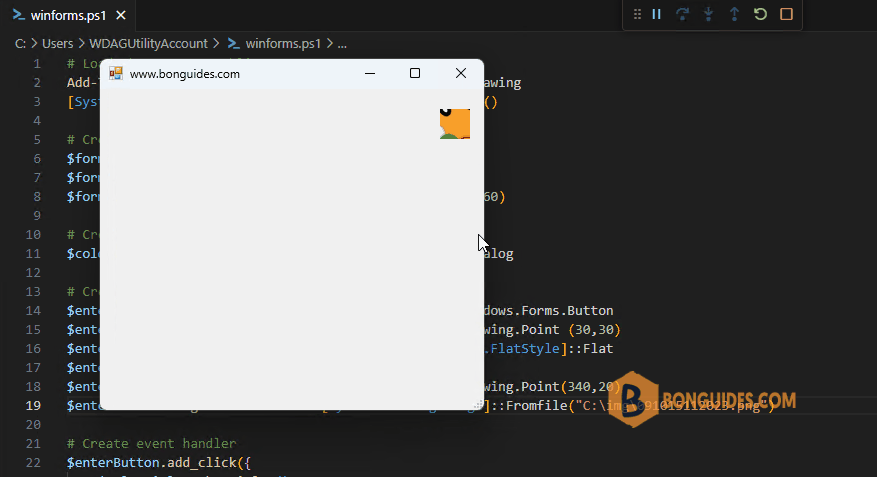 [WinForms] Creating GUIs in Windows PowerShell with WinForms
