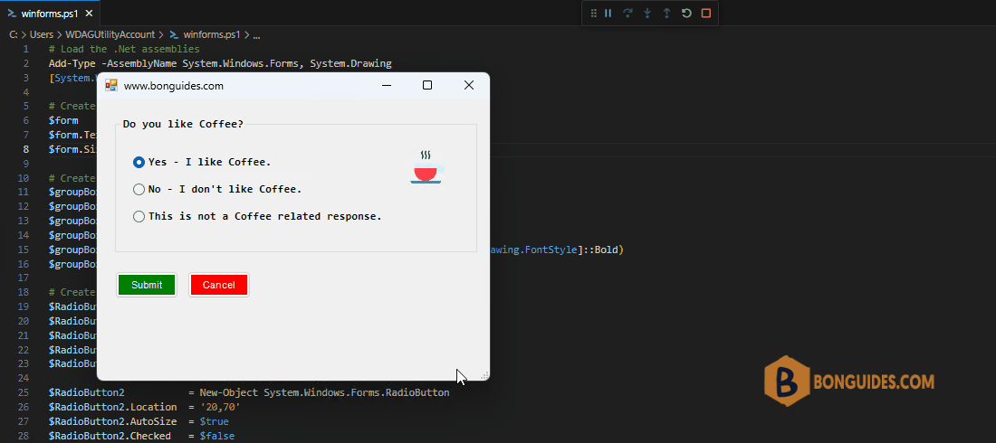 [WinForms] Creating GUIs in Windows PowerShell with WinForms