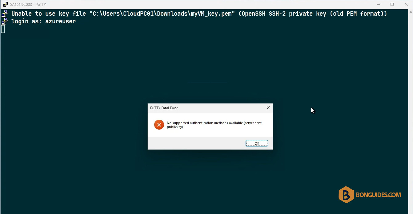 How to Fix Error Unable to Use Key File When Using PuTTY