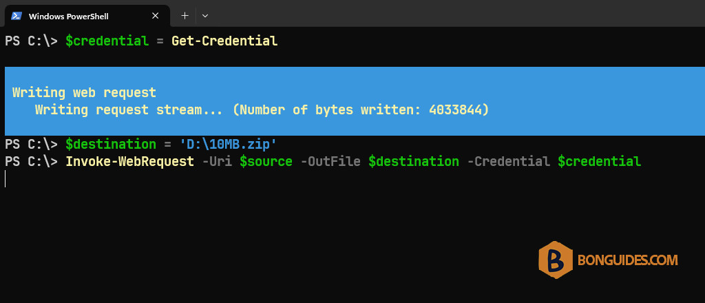 How to Download File With Credentials Using PowerShell