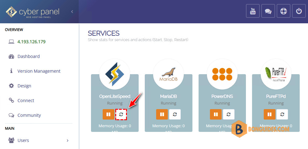 How to Restart OpenLiteSpeed in CyberPanel