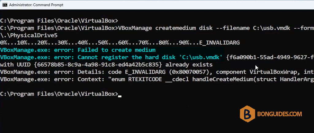 Cannot Register the Hard Disk Because a Hard Disk Already Exists in VirtualBox
