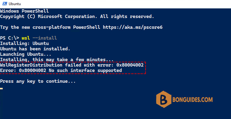 How to Fix Error: 0x80004002 No Such Interface Supported in WSL
