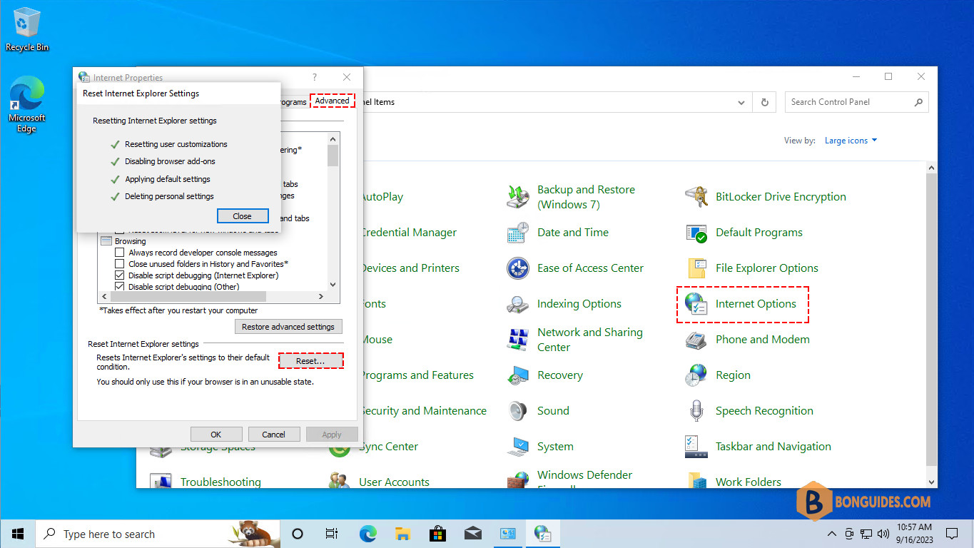 How to Fix Missing Control Panel Reset Internet Options in Windows 11?