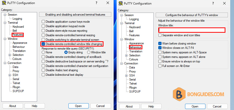 PuTTY Command Line Argument to Change Window Title