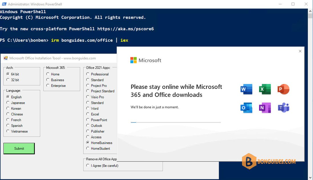 How to Download and Install Office Home & Business 2021 Using PowerShell