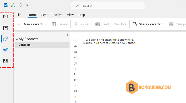 How to Move Contact from the Left Side to Bottom in Microsoft Outlook