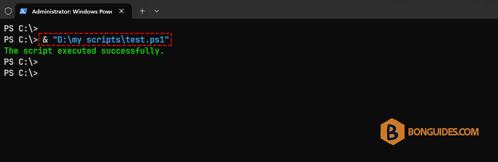 How to Run a Script With The Path Has Spaces in PowerShell