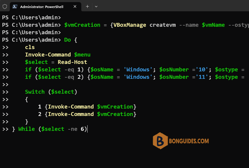 Missing While or Until Keyword in Do Loop PowerShell