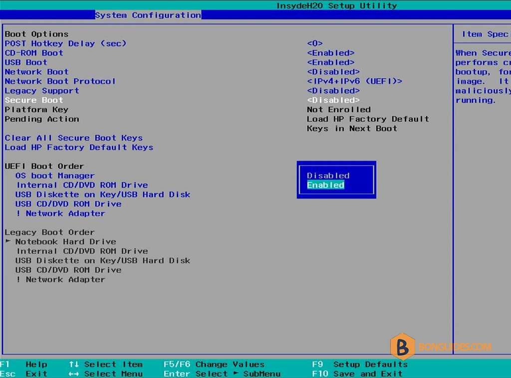 How to Fix Secure Boot Option Grayed out in BIOS in HP Laptop
