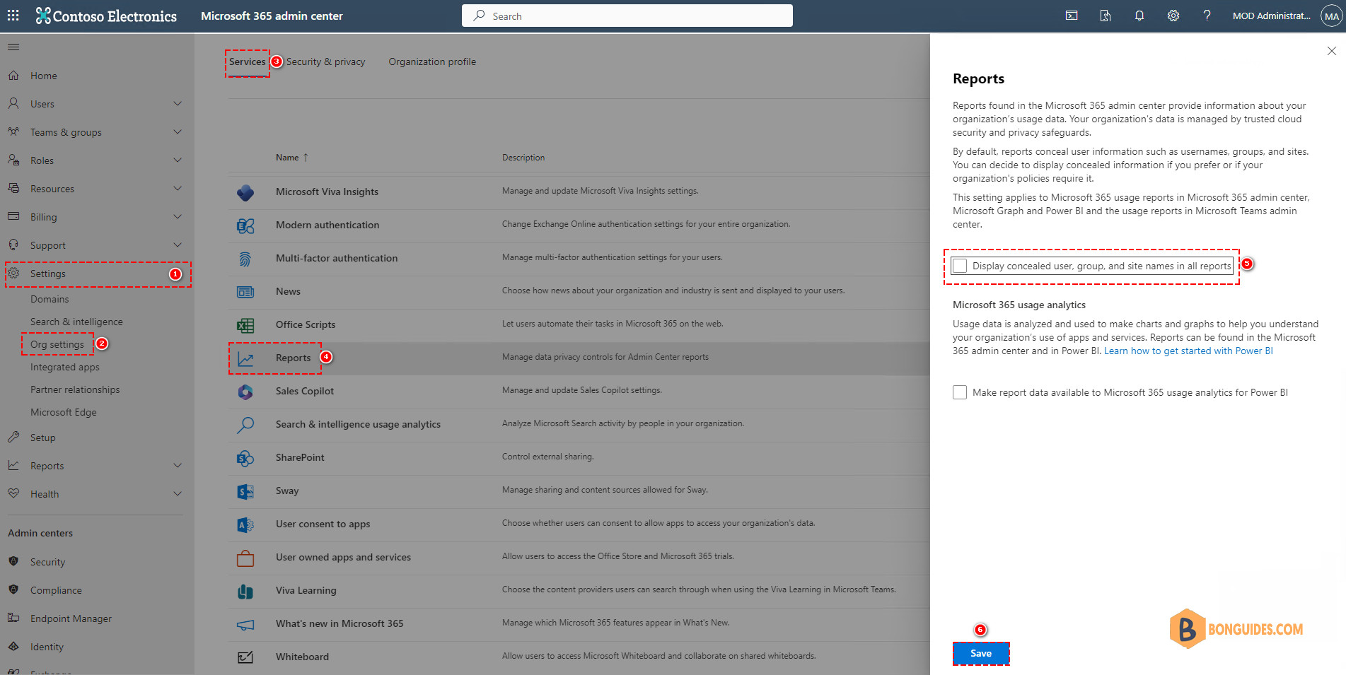 Microsoft 365 Reports Show Anonymous User Names Instead of Actual User Names