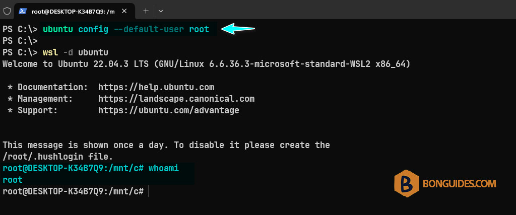 How to Set Root as Default User for WSL Instances