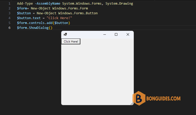 [WinForms] Creating GUIs in Windows PowerShell with WinForms