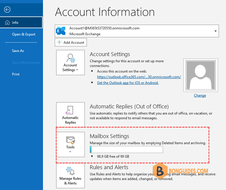 How to Show the Quota Information in Outlook Status Bar?