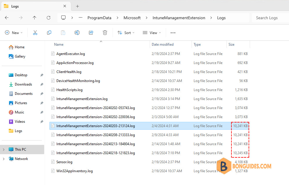 How to Configure Log File Settings for the Intune Management Extension