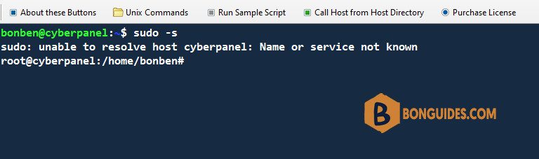 Sudo Unable to Resolve Host Name or Service Not Known