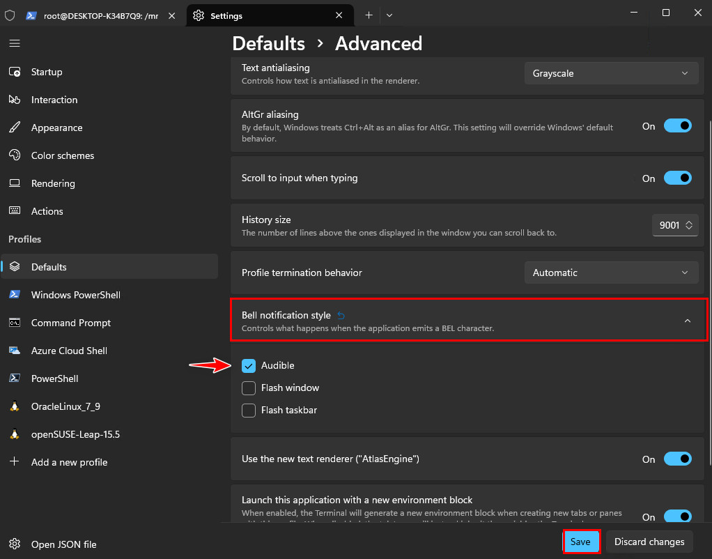 How to Disable The Beep Sound in WSL Terminal on Windows