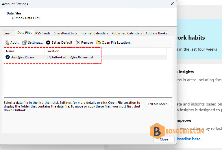 Cannot Change the Location of the Offline Outlook Data File (.ost) in Microsoft Outlook