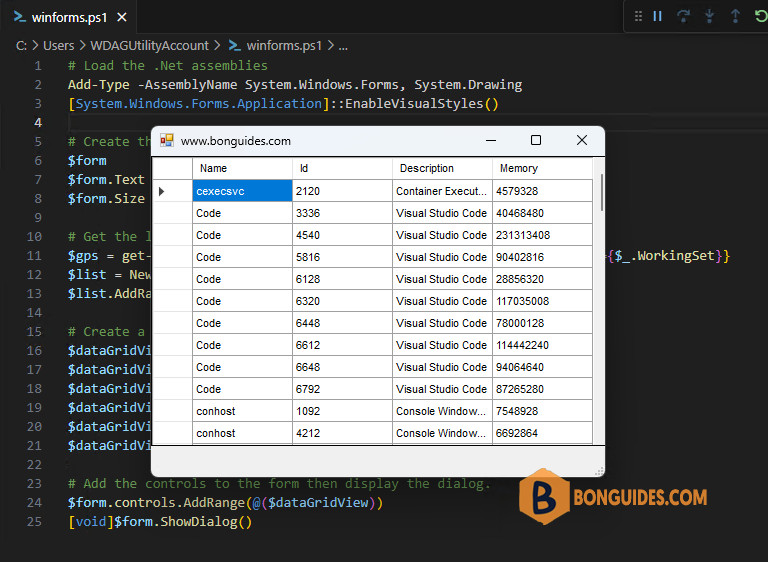 [WinForms] Creating GUIs in Windows PowerShell with WinForms