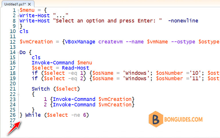 Missing While or Until Keyword in Do Loop PowerShell