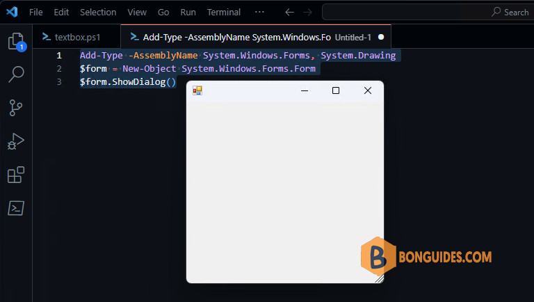 What is the WinForms in PowerShell?