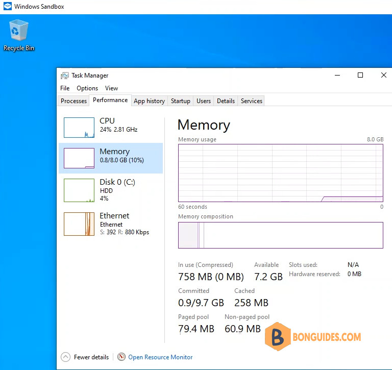 How to Increase the Memory (RAM) in Windows Sandbox