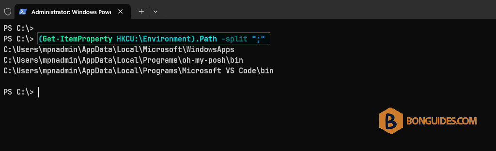 How to Print PATH Environment Variables to The Console in PowerShell