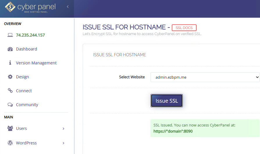 How To Access Cyberpanel Without Using Port 8090