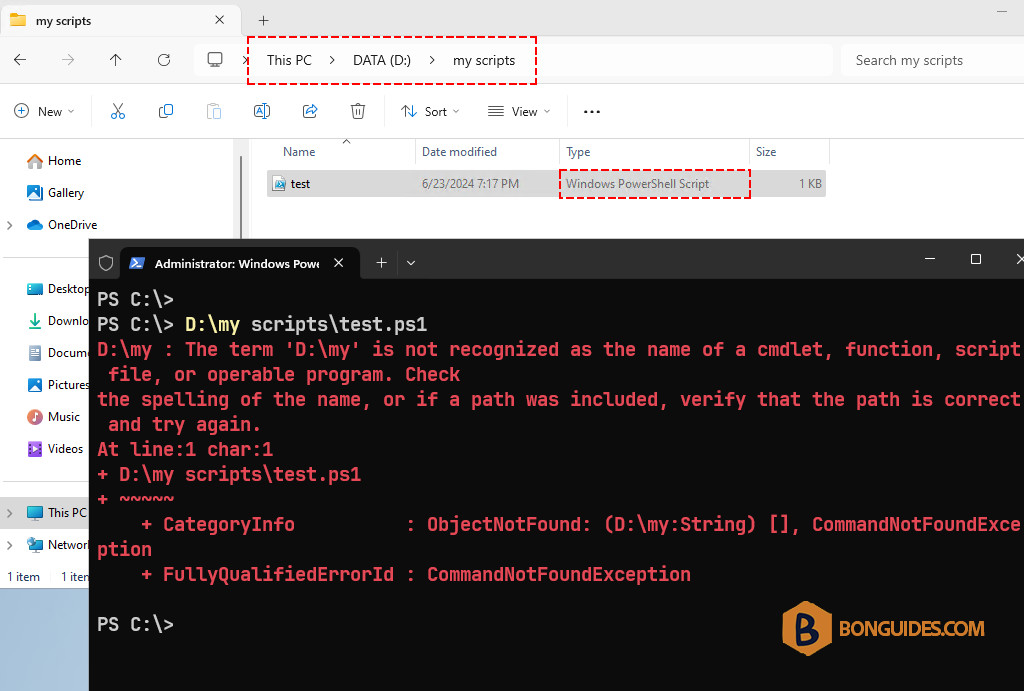 How to Run a Script With The Path Has Spaces in PowerShell