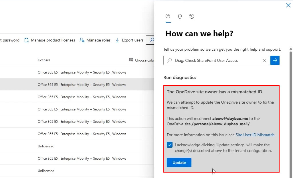 How to Fix a User Can't Access Their Own OneDrive for Business Site