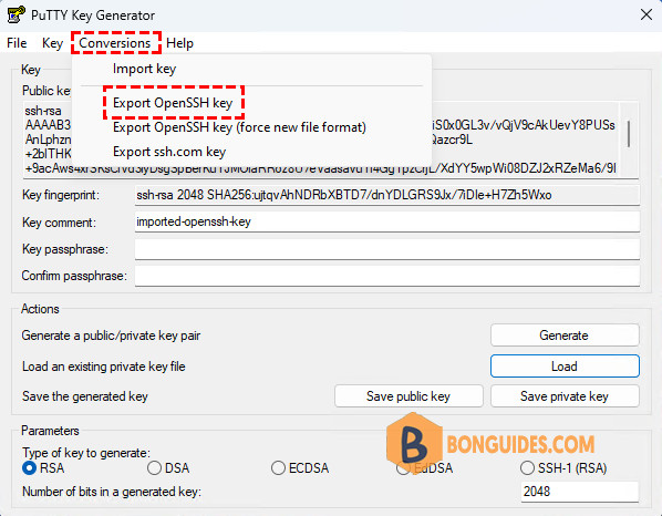 Can Not Use the Private Key File Because It Is in Putty-Format