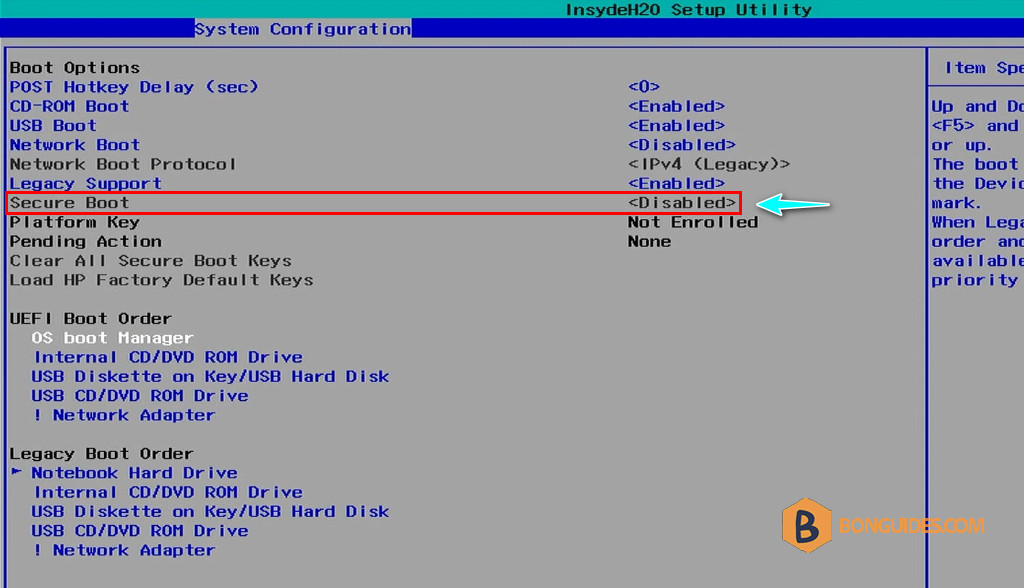 How to Fix Secure Boot Option Grayed out in BIOS in HP Laptop