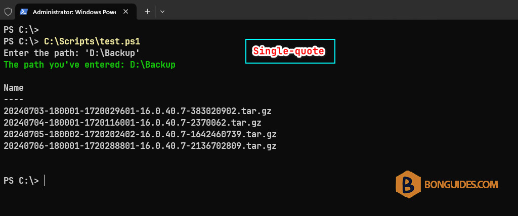 How to Trim Quotes From Read-Host Path Stored as a Variable