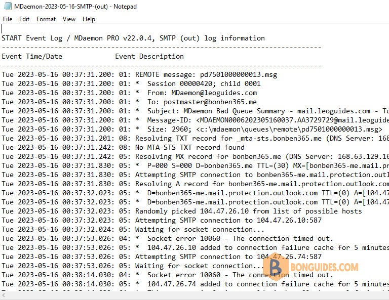 How to Track Emails Though the Logs in MDaemon Email Server
