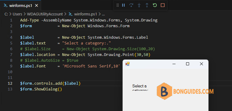 [WinForms] Creating GUIs in Windows PowerShell with WinForms