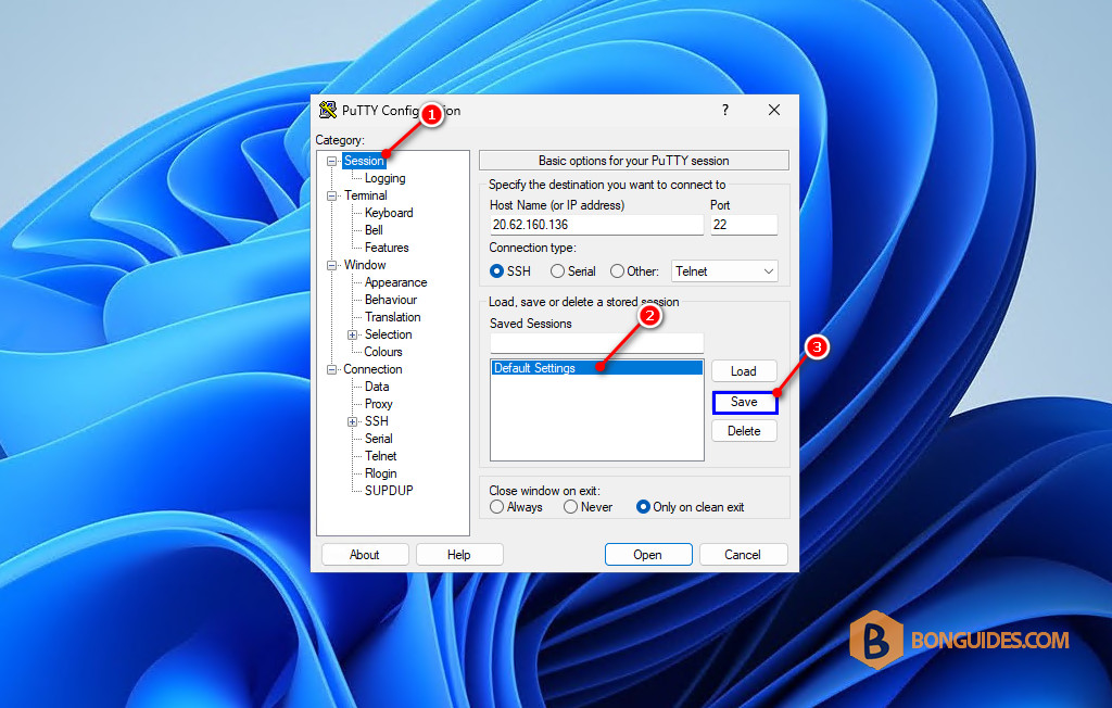 How to Make PuTTY Settings Persistent
