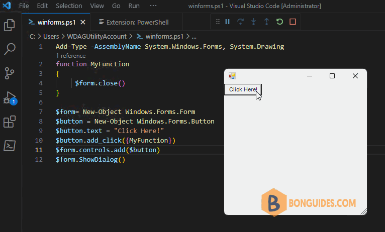 [WinForms] Creating GUIs in Windows PowerShell with WinForms