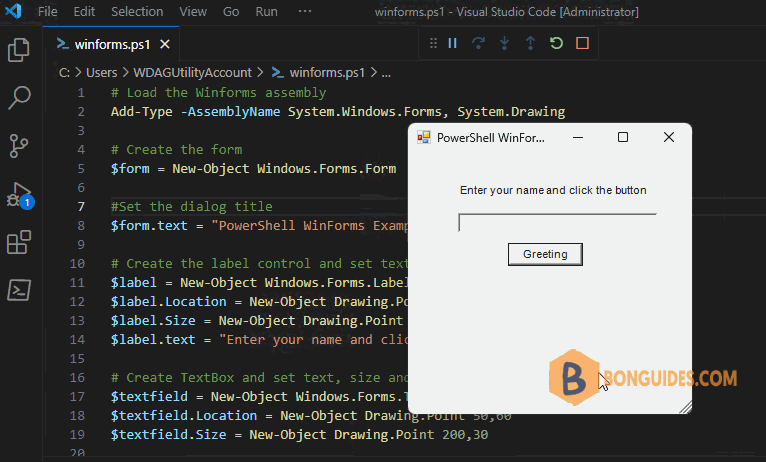 [WinForms] Creating GUIs in Windows PowerShell with WinForms