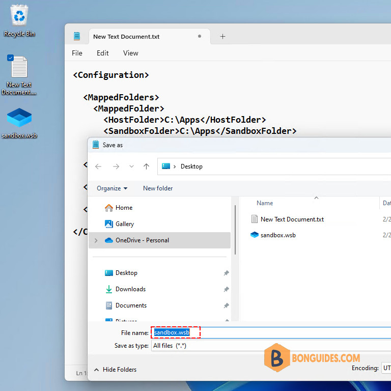 How to Create Shared Folder in Windows Sandbox