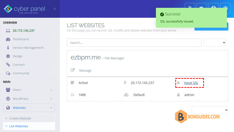 How to Redirect HTTP to HTTPS in CyberPanel