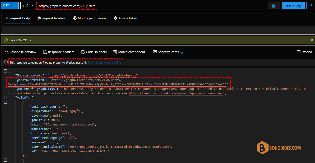 Microsoft Graph API Result Size Limit