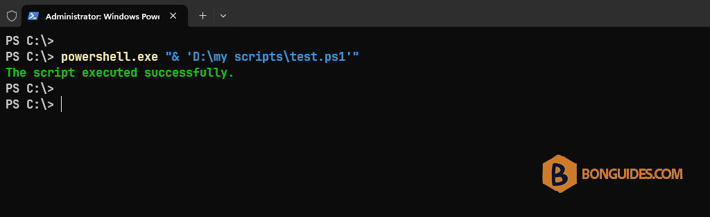 How to Run a Script With The Path Has Spaces in PowerShell