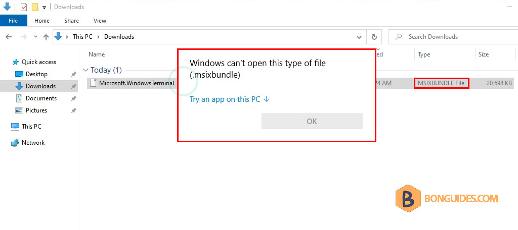 How to Fix Windows Can't Open This Type of File (.msixbundle)